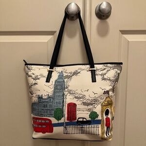 Talbots London Skyline Scene Tote